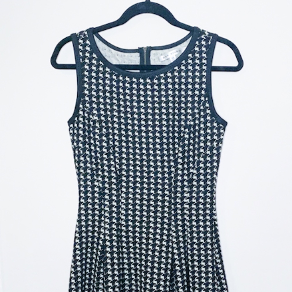 Max Studio Houndstooth Fit & Flare Dress